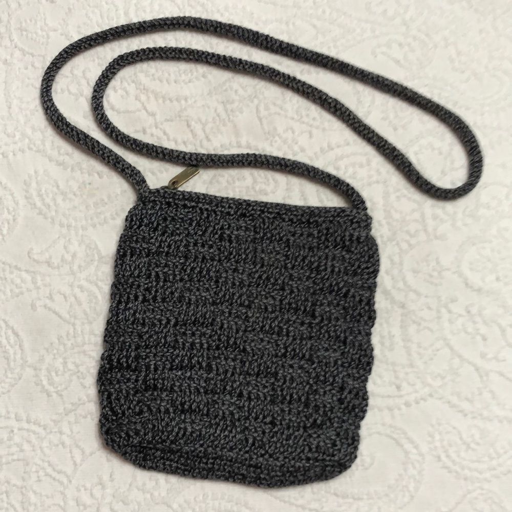 The Sak Black Crossbody Bag with Artisanal Texture